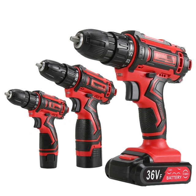 36V Self-Locking Rechargeable Cordless Impact Drill Power Electric Drill Tool