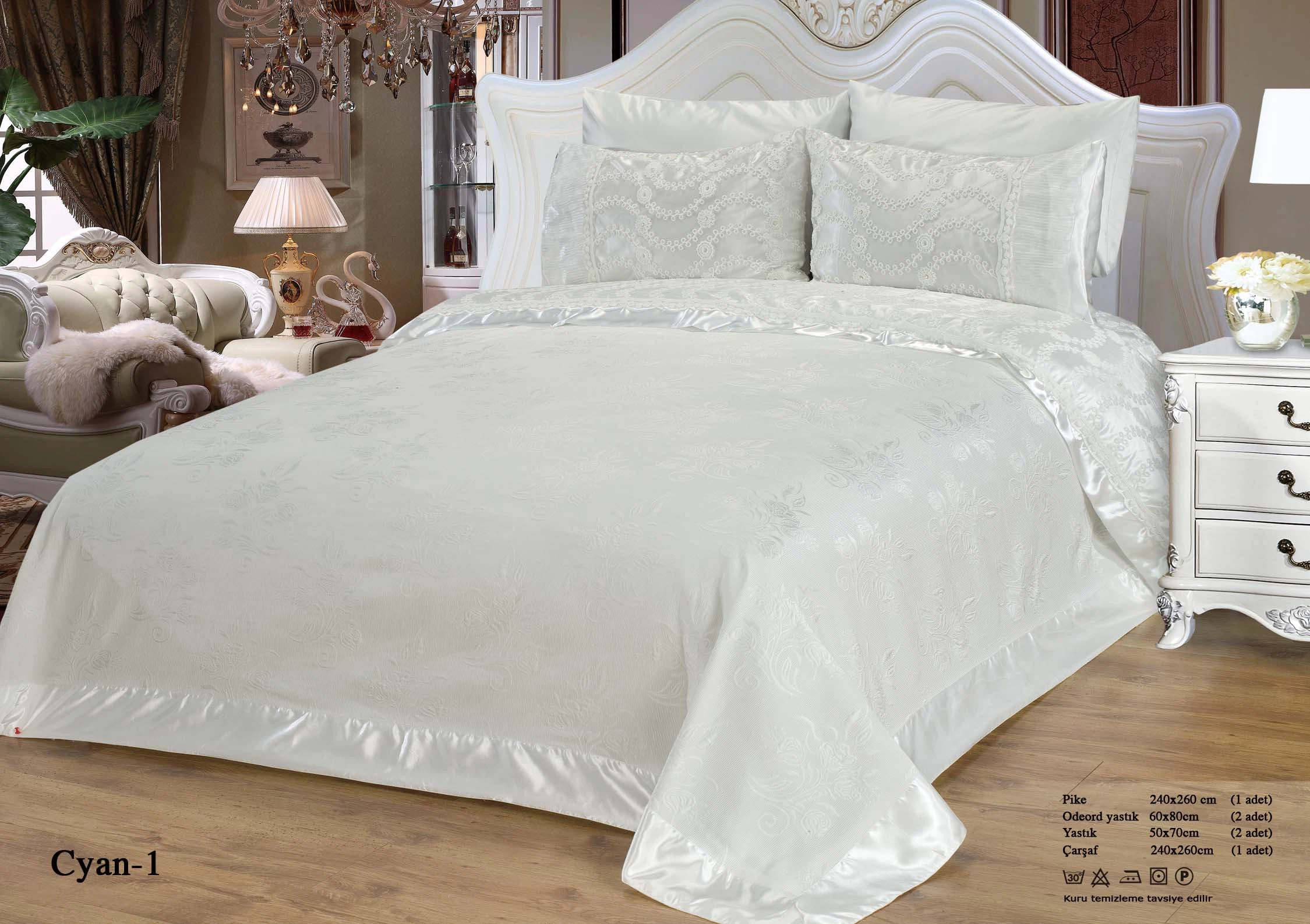 Luxury Wedding Satin Bedding Set with Gift Box