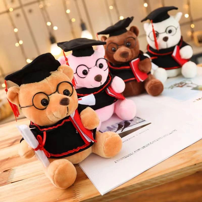 Ours en peluche Teddy Bear Dr. Cap pour la saison des diplômes, ours de commémoration de la remise des diplômes, cadeaux jouets en peluche pour enfants