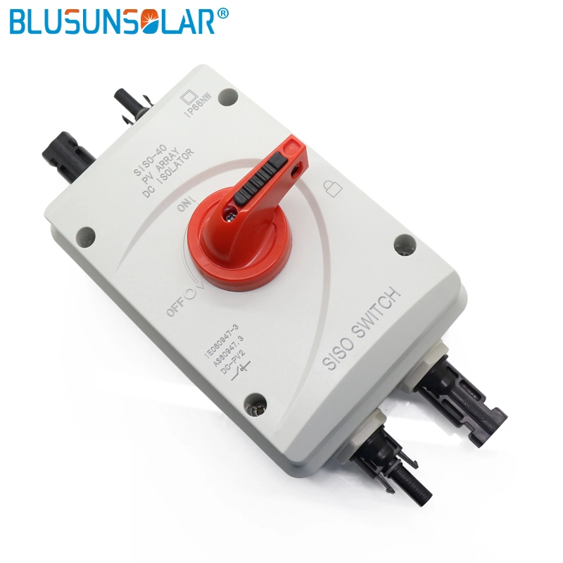 4 Pole 1200V DC 32AMP Solar Electrical Siso DC Circuit Isolation Switch with 2 Pairs Mc4 Connectors