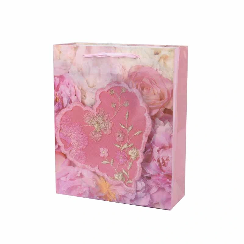 High Grade Pink Valentine's Day Gift Box Paper Packaging Bag for Beautiful Lady