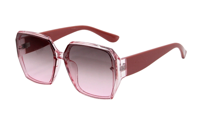 Crystal Candy Color Square Frame with Silver Rivet Accent Customized Logo Sunglasses