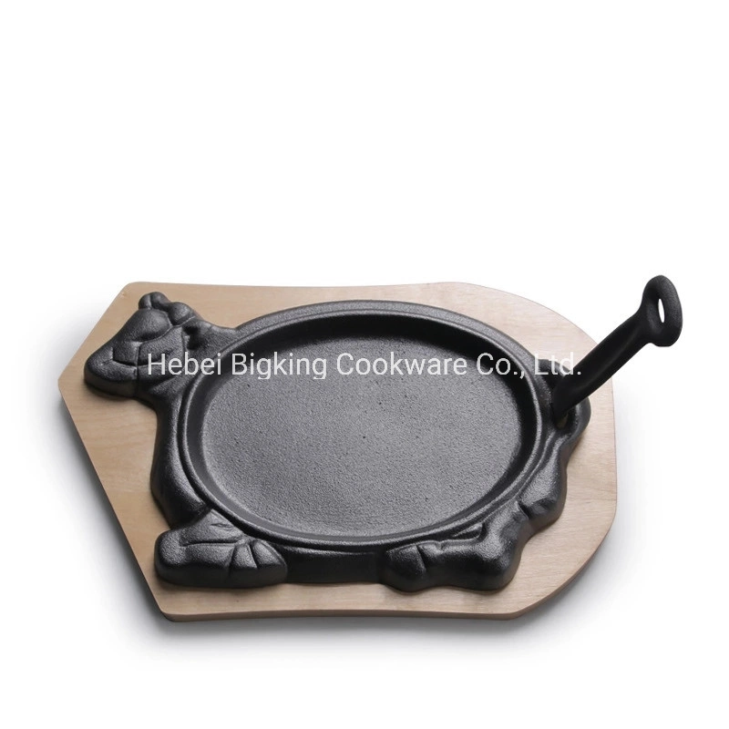 Sizzler Plate Cast Iron Sizzle Platter for Camping/Home Using