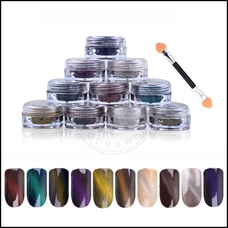 3D Cat Eye Magnetic Chameleon UV Gel Polish Pigment Powder