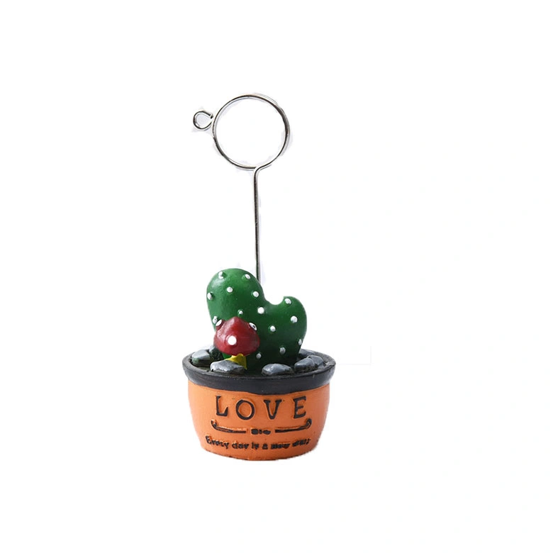 Table Resin Cactus Card Holders Photo Holder Stands Place Paper Menu Clips