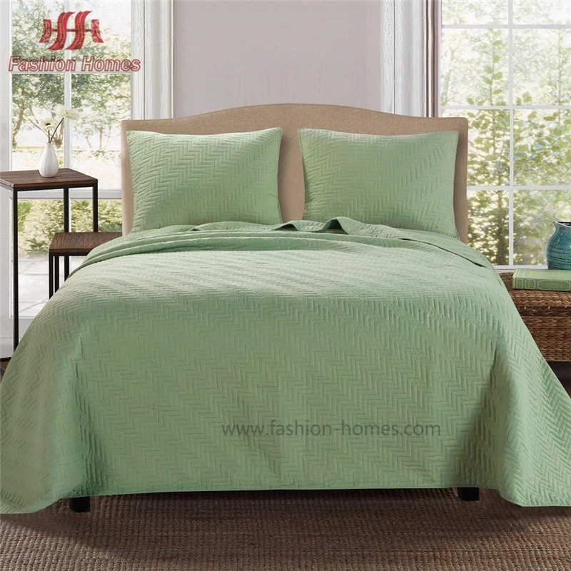 F-2796 2797 Mattress Protector 100% Polyester Embroidery Quilt Bedspread Coverlet Set