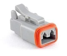 Plug At06-2s-Ke02gry 2-Way Plug Female Connector with Strain Relief Endcap Auto Connector