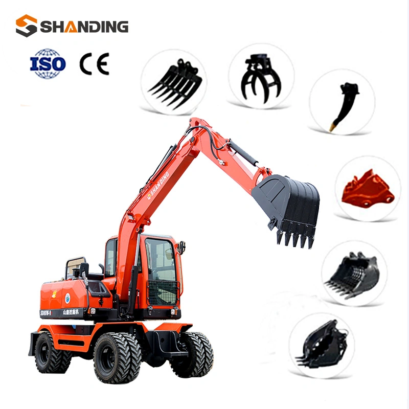 Construction Machinery 8 Ton Wheel Excavator Mini Excavator Excavator Machine