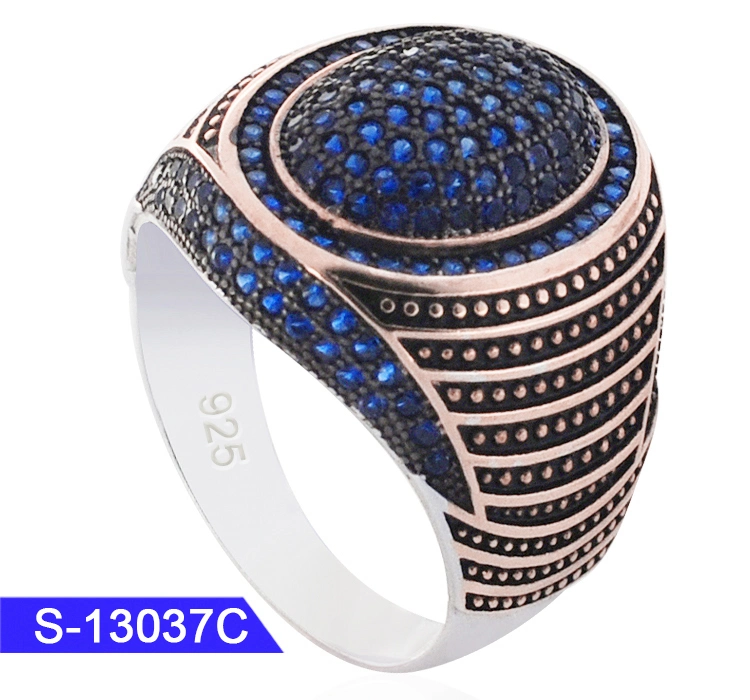 Wholesale 925 Sterling Silver Fashion Jewelry Islamic CZ Stone Ring for Men