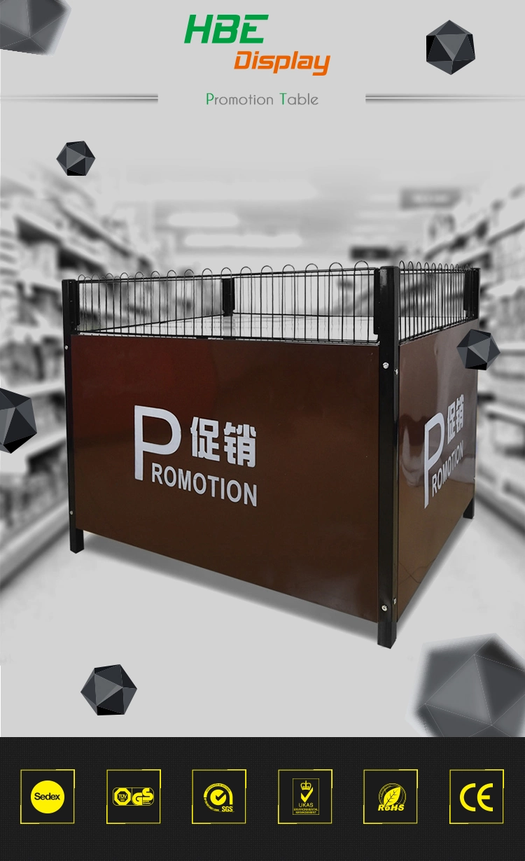 Supermarket Square Promotion Table Promotion Display Stand