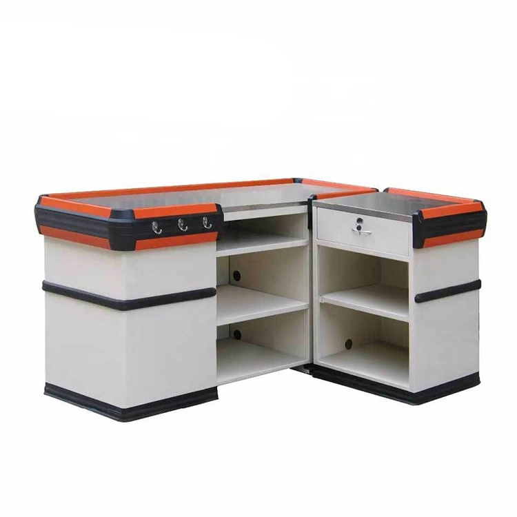 Modern Cold Roled Steel Cash Check out Counter Design Fashion Retail Counter