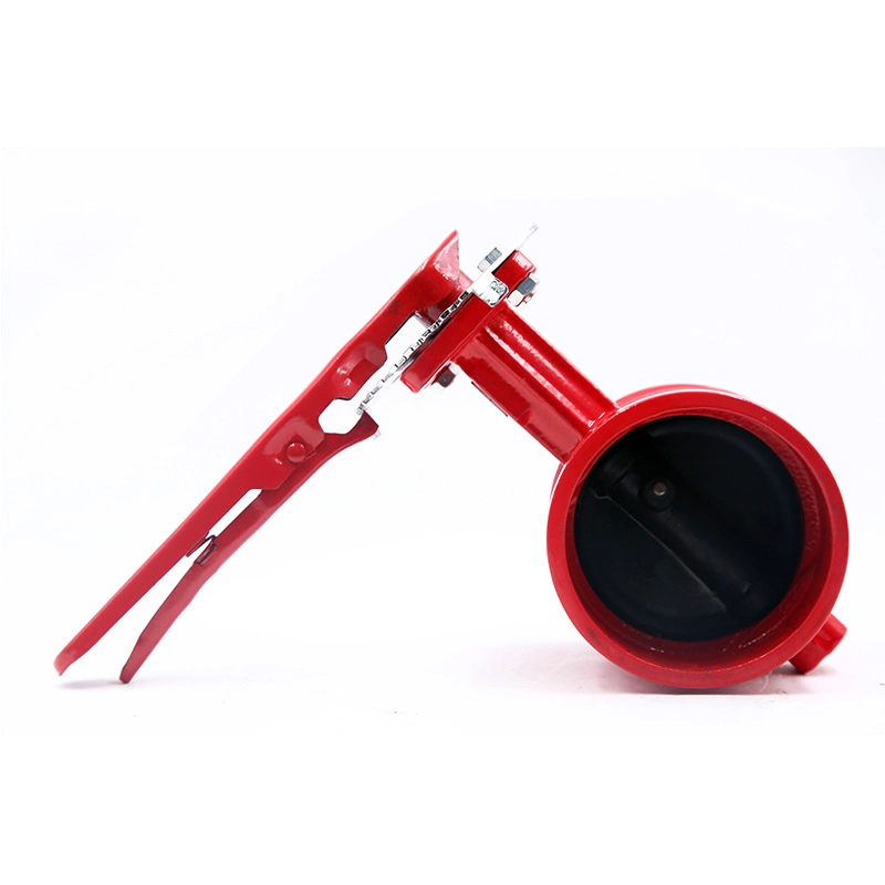 Factory Wholesale/Supplier Handle Ductile Iron Groove End Butterfly Valve for Fire Protection