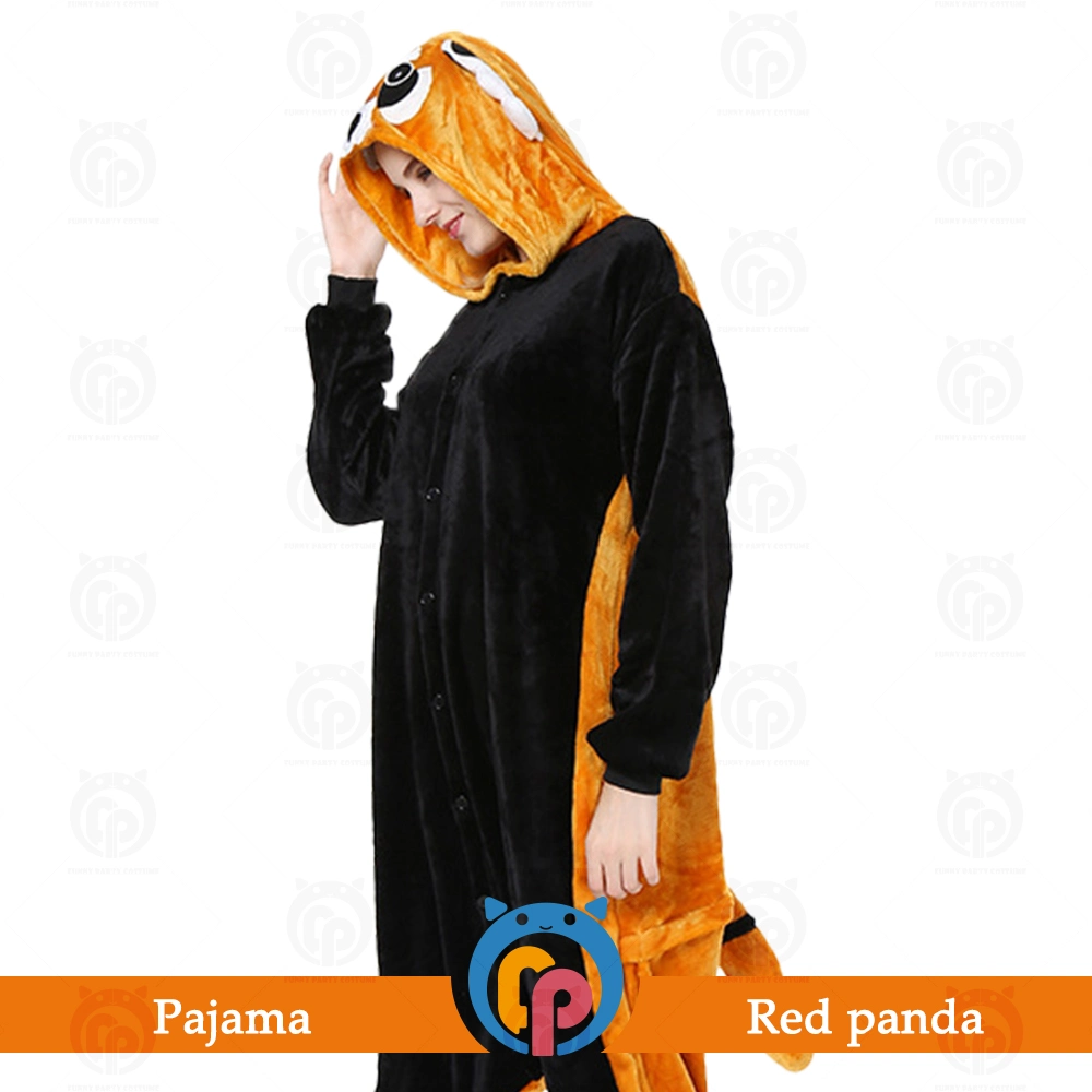 Panda rojo Kigurumi Pascua fiesta de Halloween Disfraces Cosplay de animales para adultos