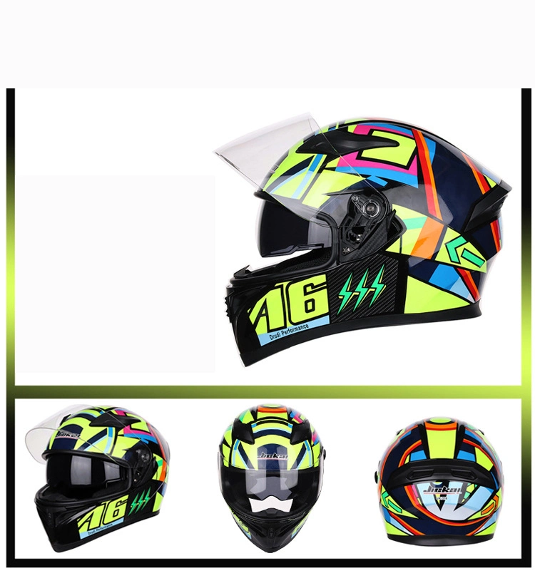 Adult Motocross Motorcycle Street Safety Dual Visor Bicycle Full Face Helmets