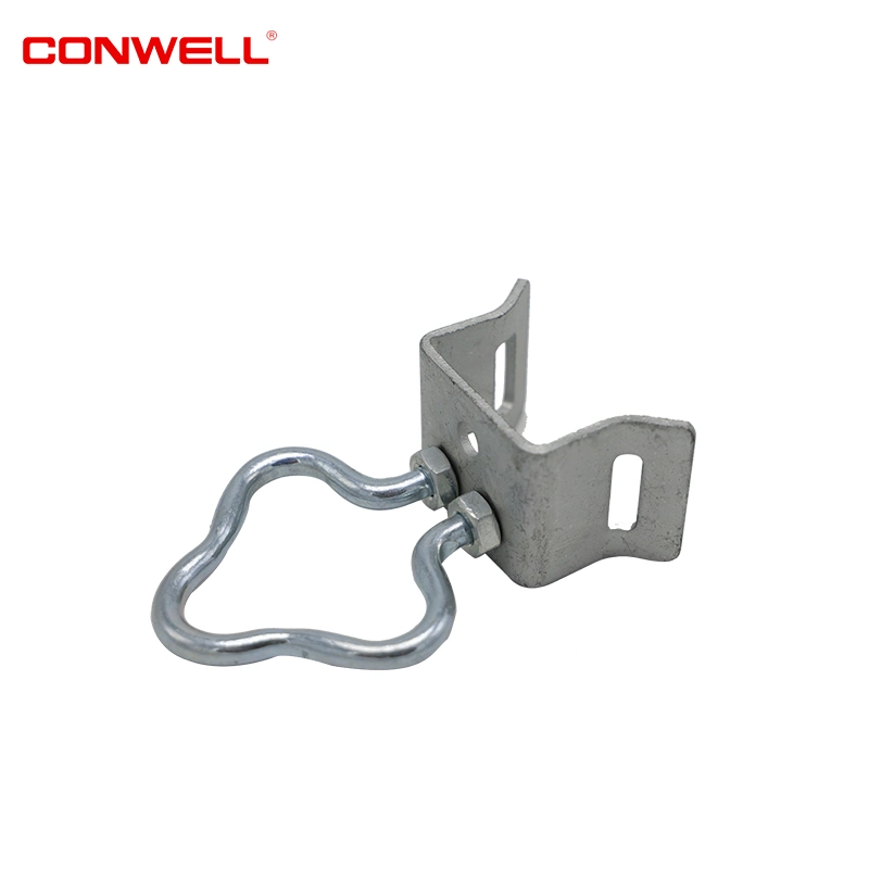 FTTH Drop Cable Clamp Steel Galvanized Coating Cable Bracket