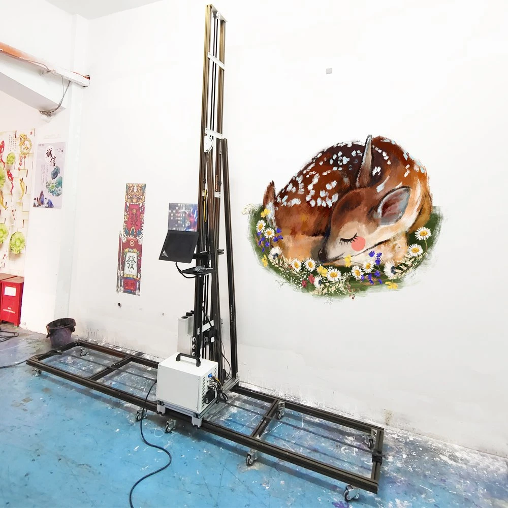 Nova impressora de parede vertical 3D automática portátil diretamente para a parede Máquina de pintura papel de parede pintura impressão digital Máquina impressão vertical Máquina