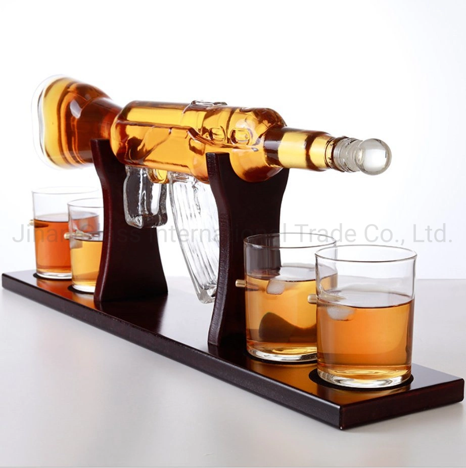 Elegant Gun Whisky Glass Wine Container Craft Wine Bottle