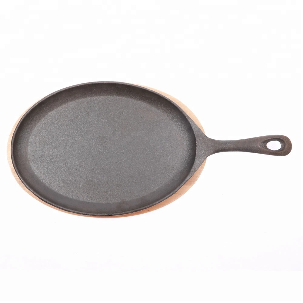 Cast Iron Oval Fajita Pan Set Tableware