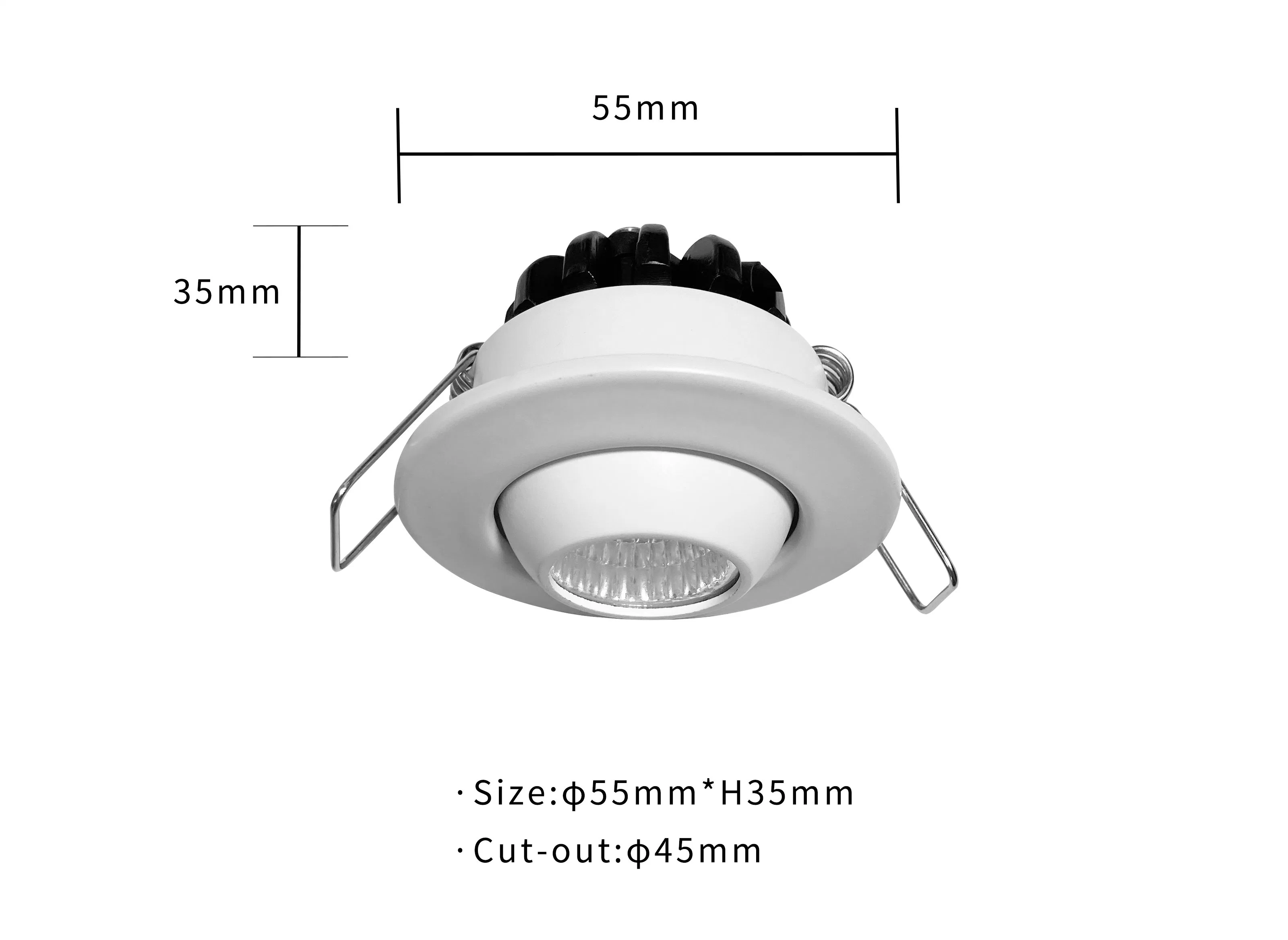 How Bright Rotatable Mini Cabinet 3W LED Recessed Down Light