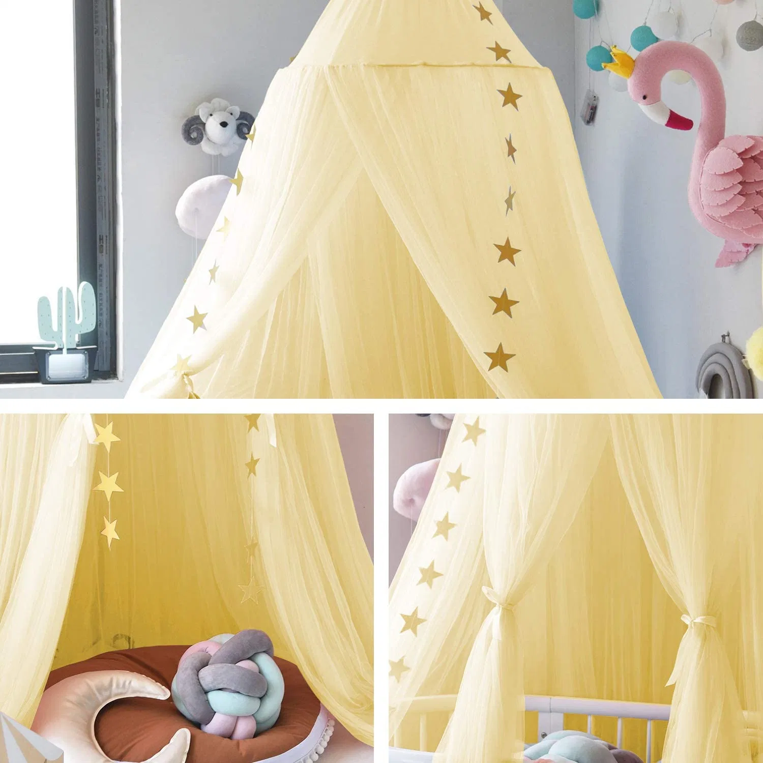 Round Children Room Decor Kids Hammock Bed Hanging Dome Dream Curtain Tent/ Baby Crib Netting Mosquito Net