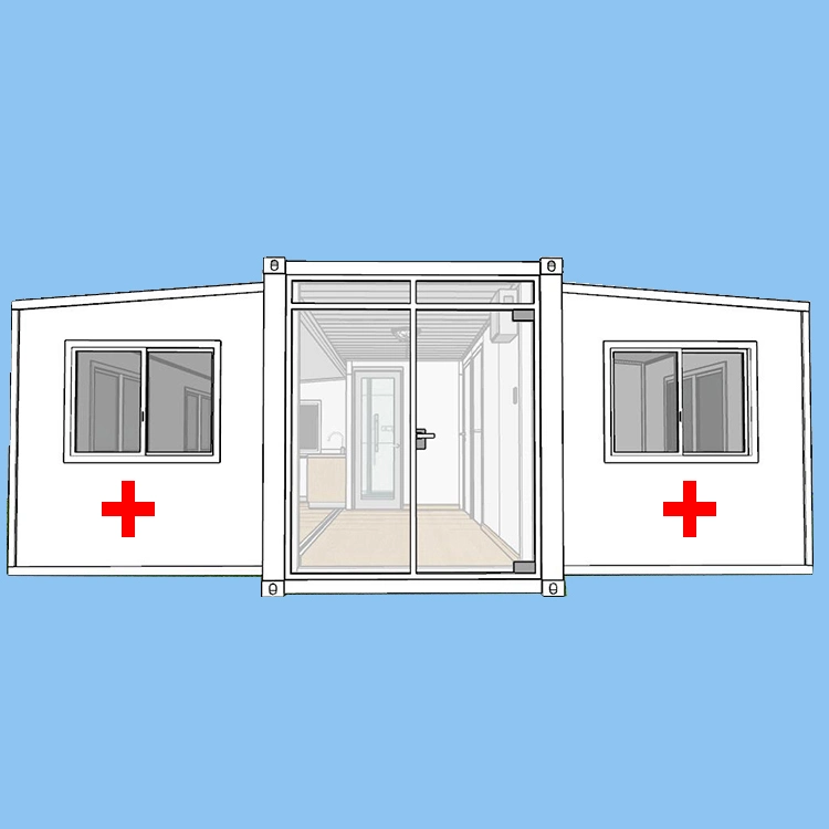 Casa Contenedor móvil Hospital clínica médica de emergencia ampliables