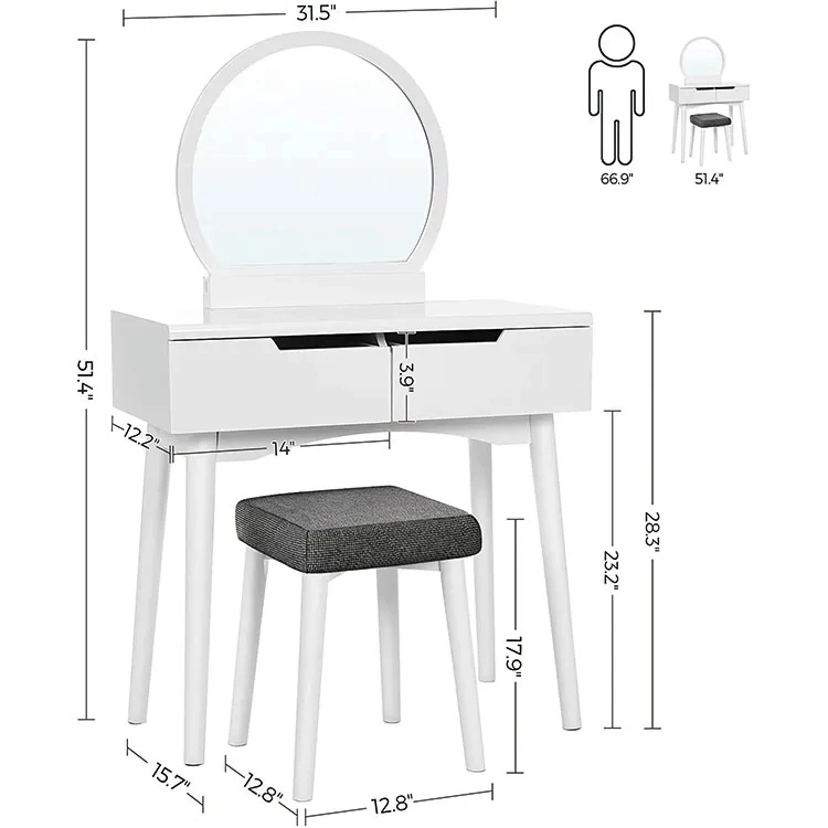 Mesa de vestir personalizada de Luxo quartos