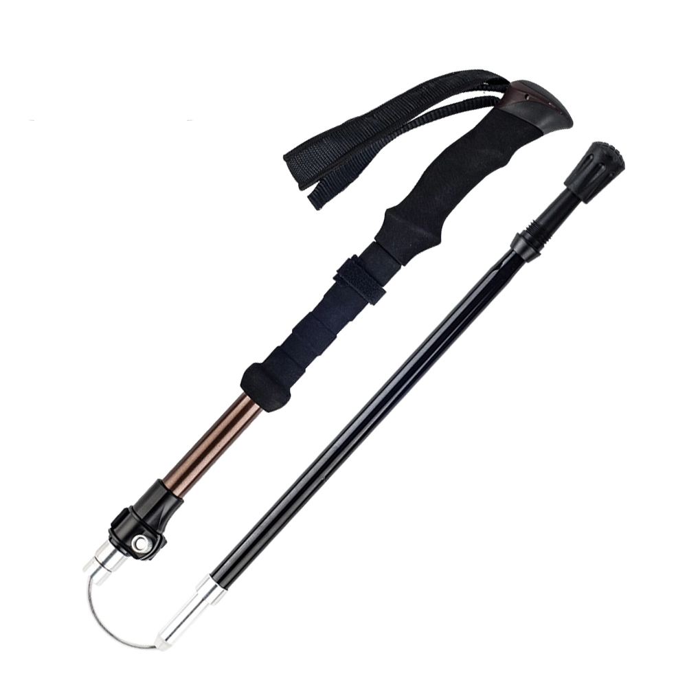 Lightweight Aluminum 6061 7075 Trekking Stick Foldable Spinlock Trekking Poles Trekking Sticks for Hike with EVA Handle