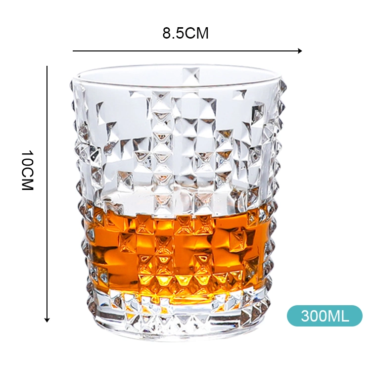 Mayorista de muestra gratuita personalizada Stemless moderna creativa copa de vino de cristal claro grabado Whiskey vaso para el hogar