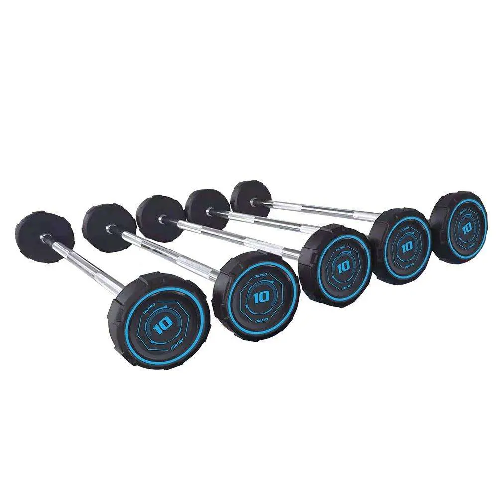 Okrpo High quality/High cost performance  Free Weights Gym Equipment Pev Coated Straight Bar Barbell Set