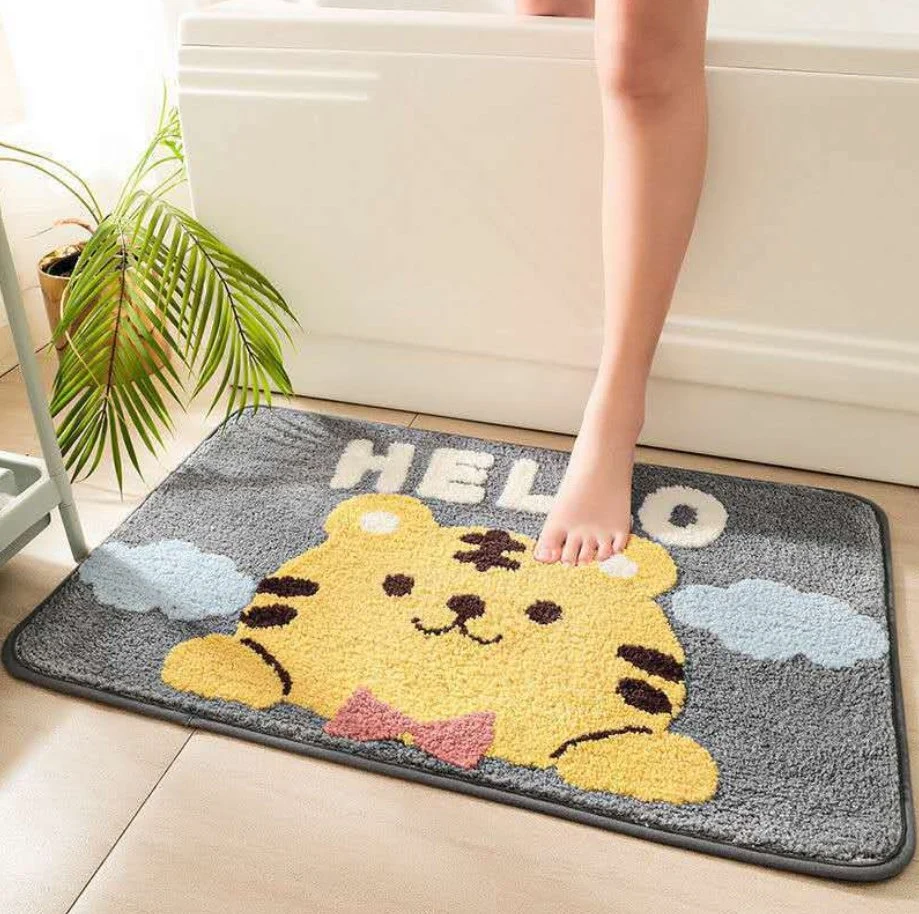 Hot Sale Non-Slip Floor Cute Cartoon Door Square Front Door Foot Mat Indoor Clear Kitchen Door Mat