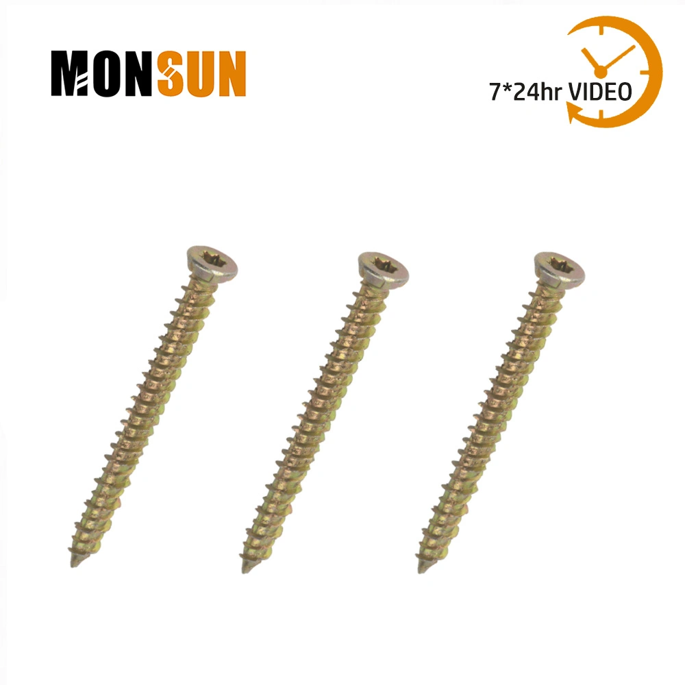 Flat Countersunk Head with 5 X Locking Ribs Concrete Screws