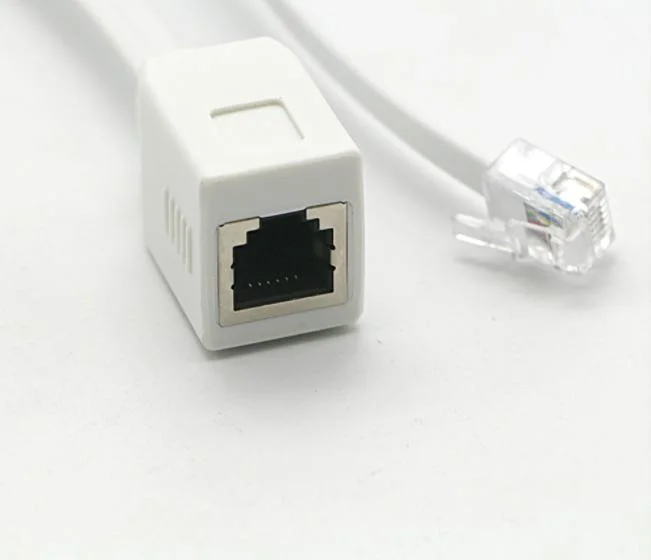 RJ45 8p8c macho a conector RJ11 hembra 6p4c Teléfono Adaptador Ethernet RJ45 Macho a hembra RJ11 Cable divisor adaptador