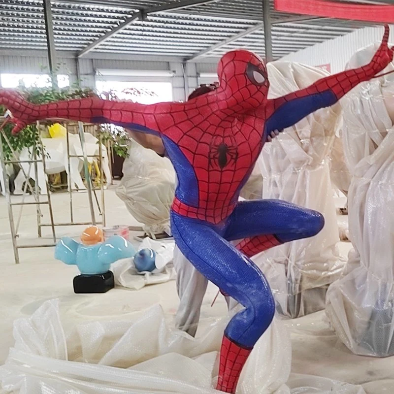 Life Size Fiberglass Action Figure Statue Hulk Spiderman with Wholesale/Supplier Price