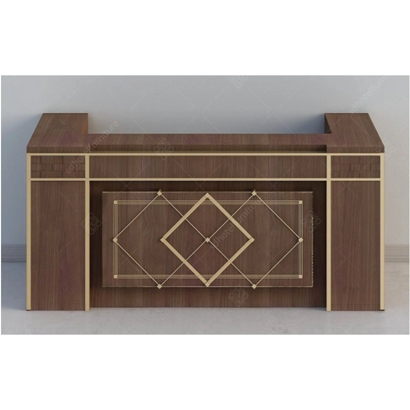 Foshan Manufacturer Hotel Lobby Furniture Reception Counter Desk Front Table
