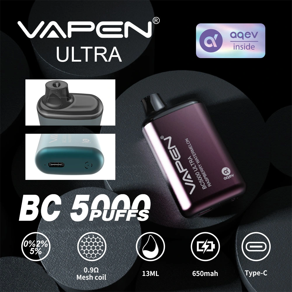 OEM/ODM Vapen BC5000 Ultra World recargable E Cigarette 13ml Pre-llenado Humo metalizado Gradident Vapen 5000 Puffs