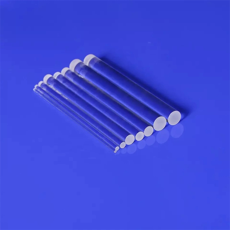 Quartz Glass Rod Optical Cylinder Clear Fused for Solar Semiconductor