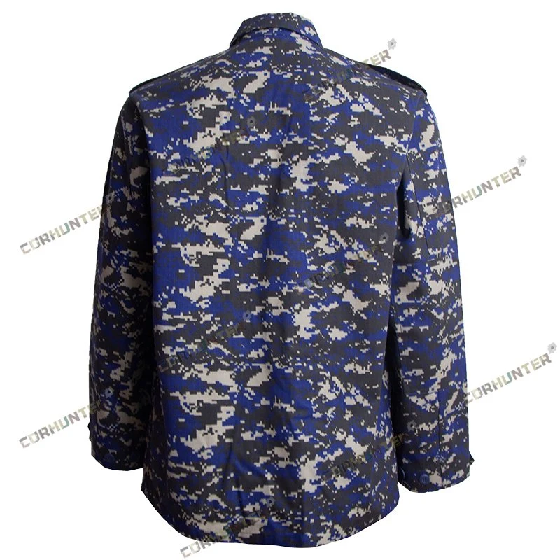 Uniforme Digital Marino Azul Marino personalizado Entrenamiento de Ghana uniforme exterior Entrenamiento de Camo de pantalones y chaqueta táctica Uniforms para hombre Uniforme de seguridad