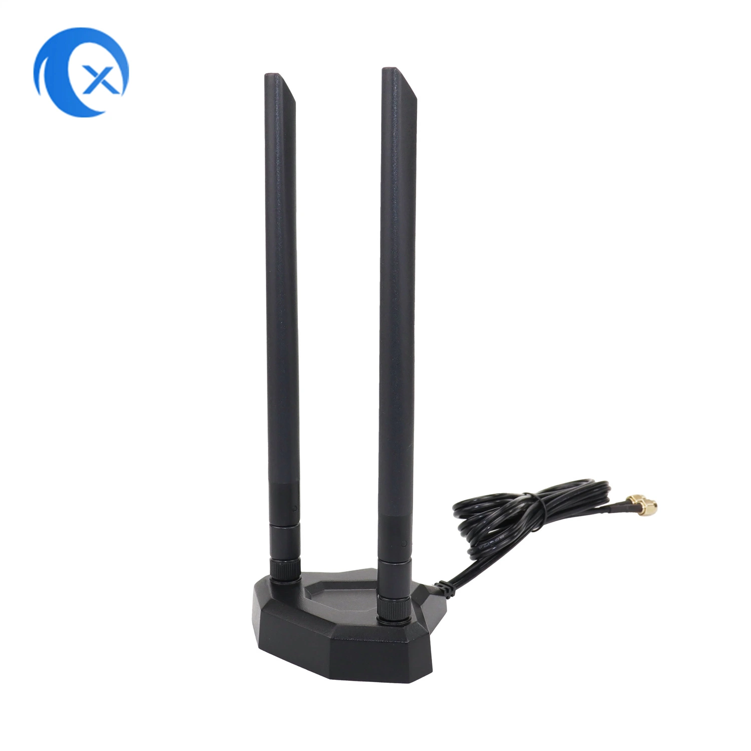 2.4/5.8GHz 5dBi Antenne à double bande magnétique WiFi Bluetooth sans fil RP-SMA mâle avec câble Rg174