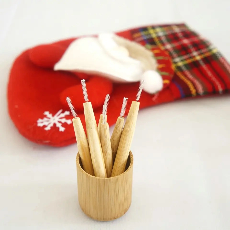 Eco-Friendly Colorful Bamboo Toothbrush Set Friendly Degradable Bamboo Toothbrush Interdental Brush for Custom Logo