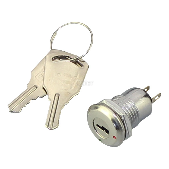 12mm 2 Position on-off Metal Key Lock Power Switch