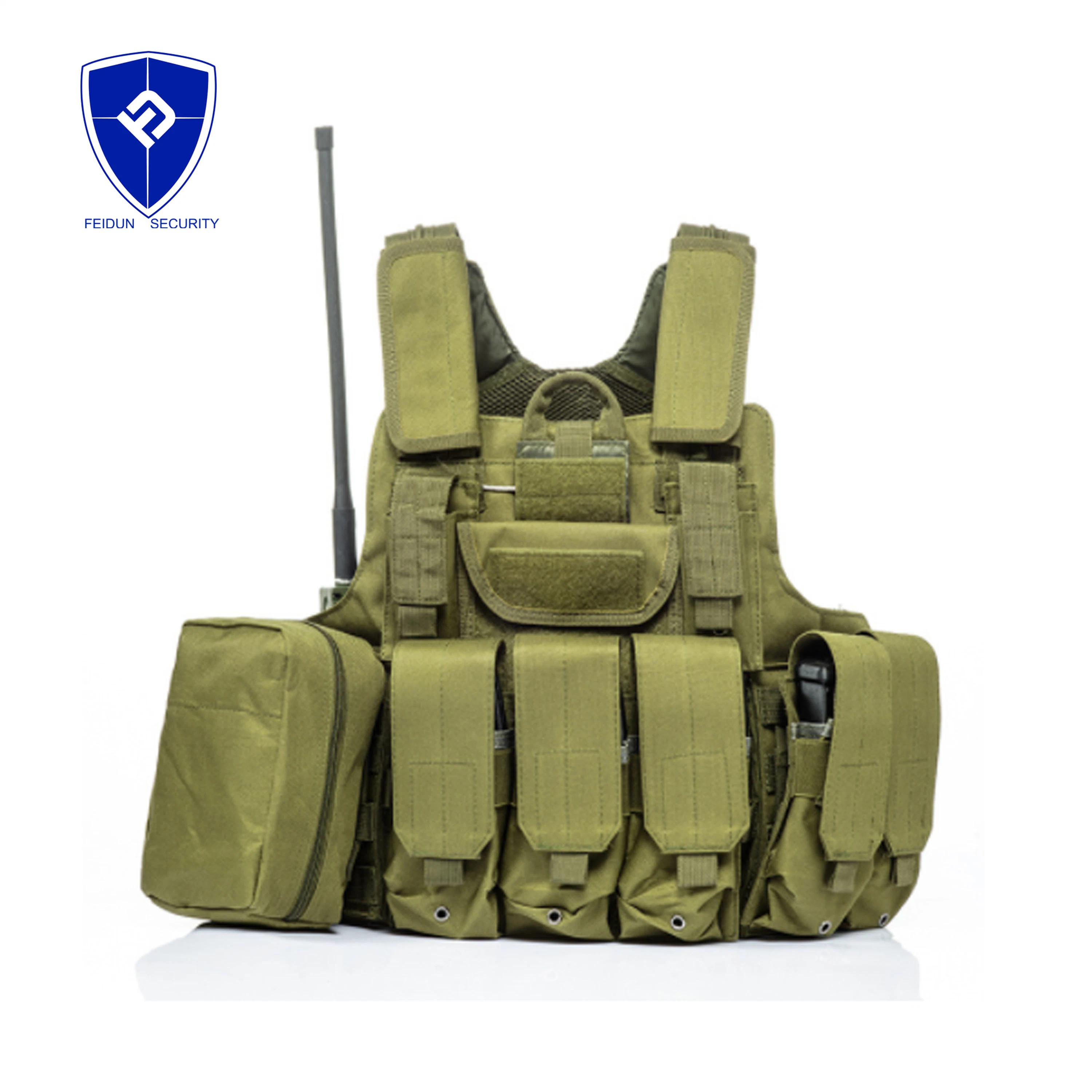 High quality/High cost performance  Custom Security Fashion Khaki Air Soft Military Style Tactical Vest