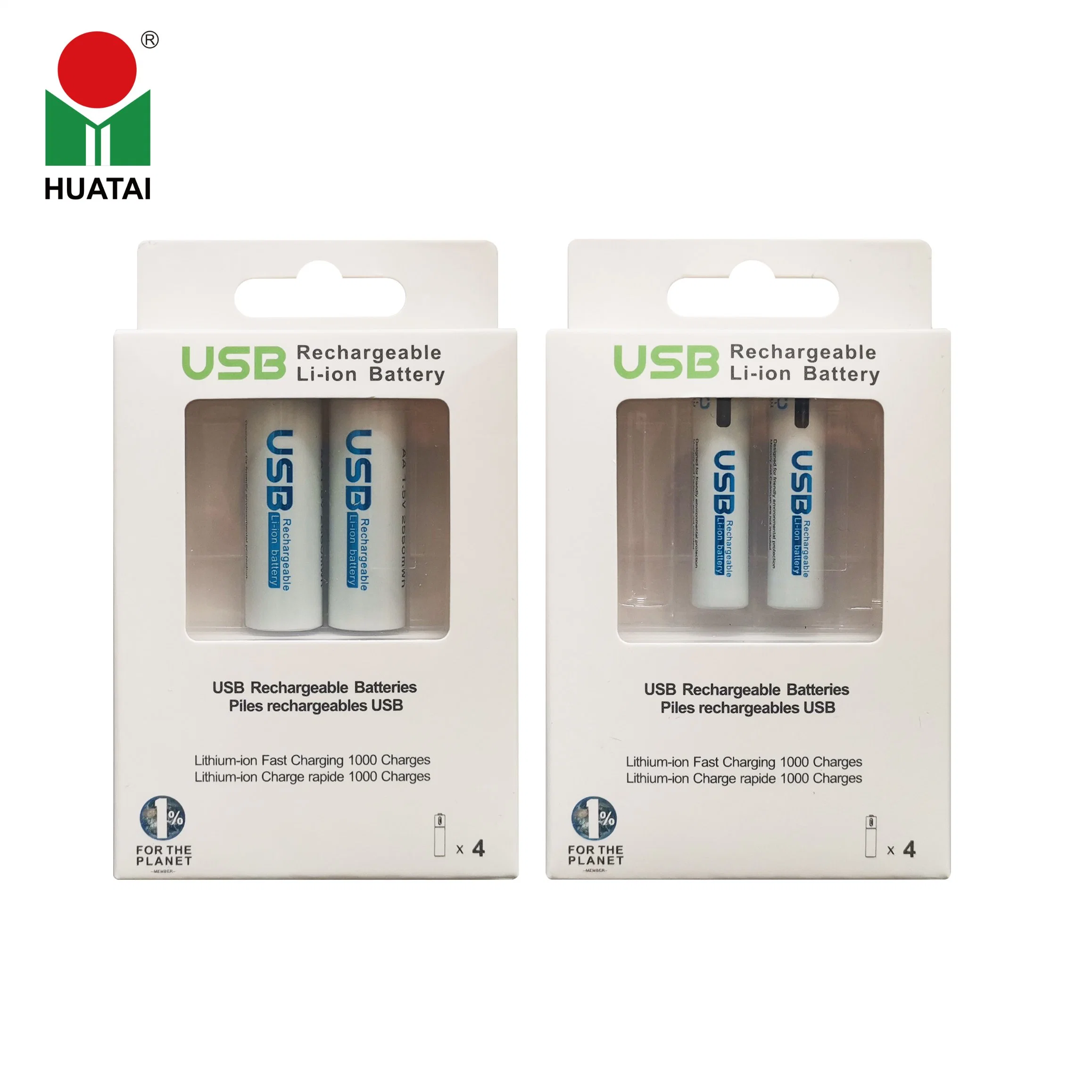 Type C USB Charging 1.5V AAA AA Rechargeable Batteries