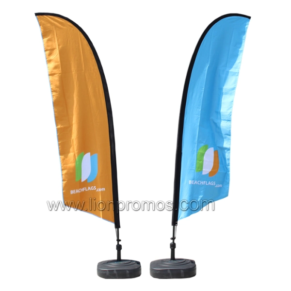 Outdoor Advertising Feather Shape Beach Feather Flag