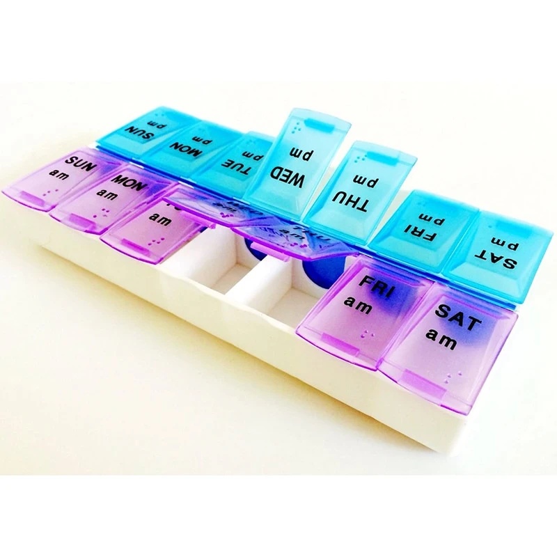Medicine Container PP Weekly 7 Days Pill Box Organizer