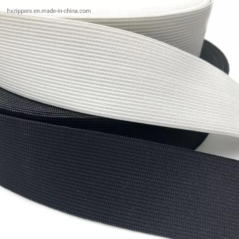 Polyester High quality/High cost performance Elastic Tape Black White Knitted Elastic Band