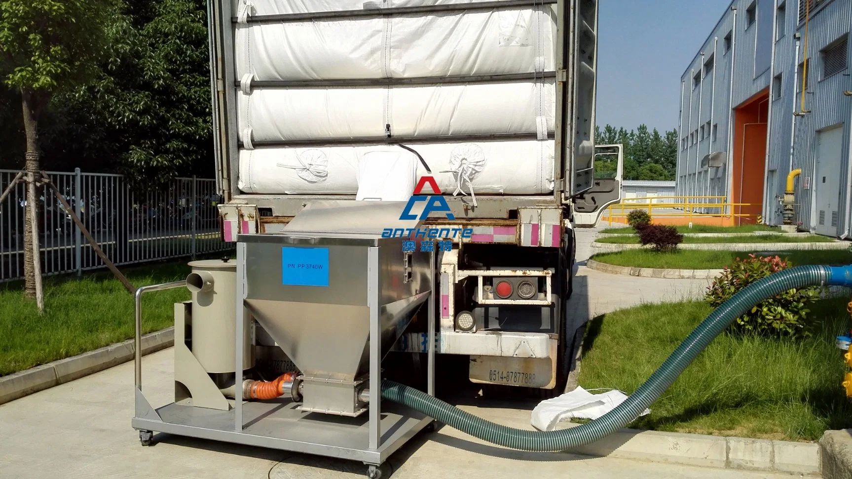 Anthente 20FT Fluidizing PE Container Liner for Flour Powder Transport