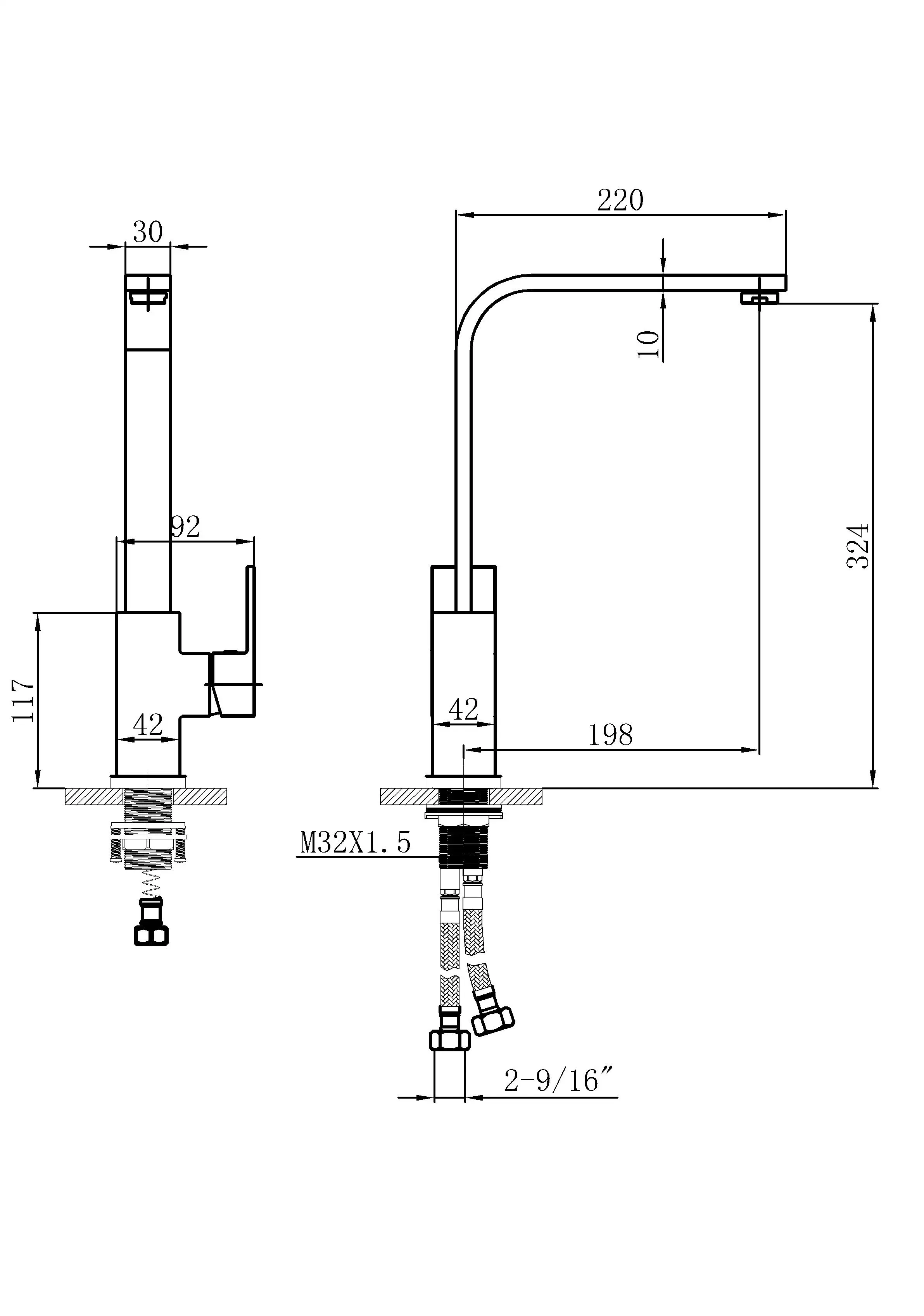 CUPC Nuevo Diseño Cocina grifo agua purificación grifo grifo grifo Pica grifo (Hz25 2101)