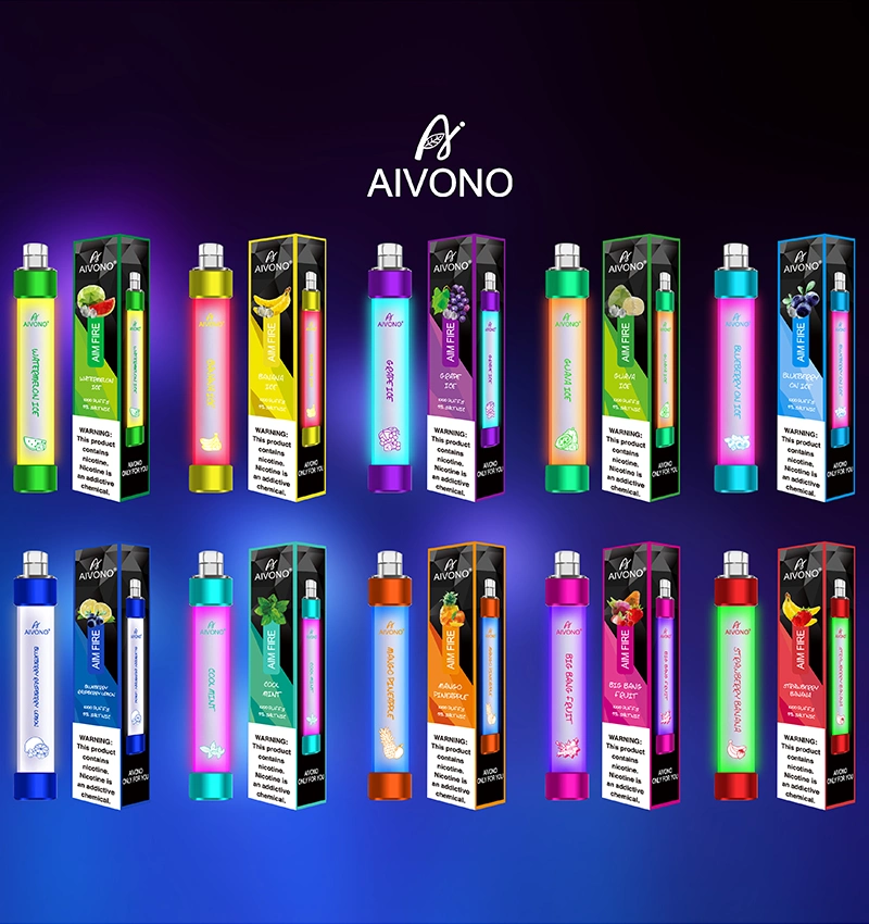 LED Flashing Light Vape Newest 10 Flavors Aim Fire 1000 Puffs E Cigarette Disposable/Chargeable Vape Pen Fumes Puff Bar