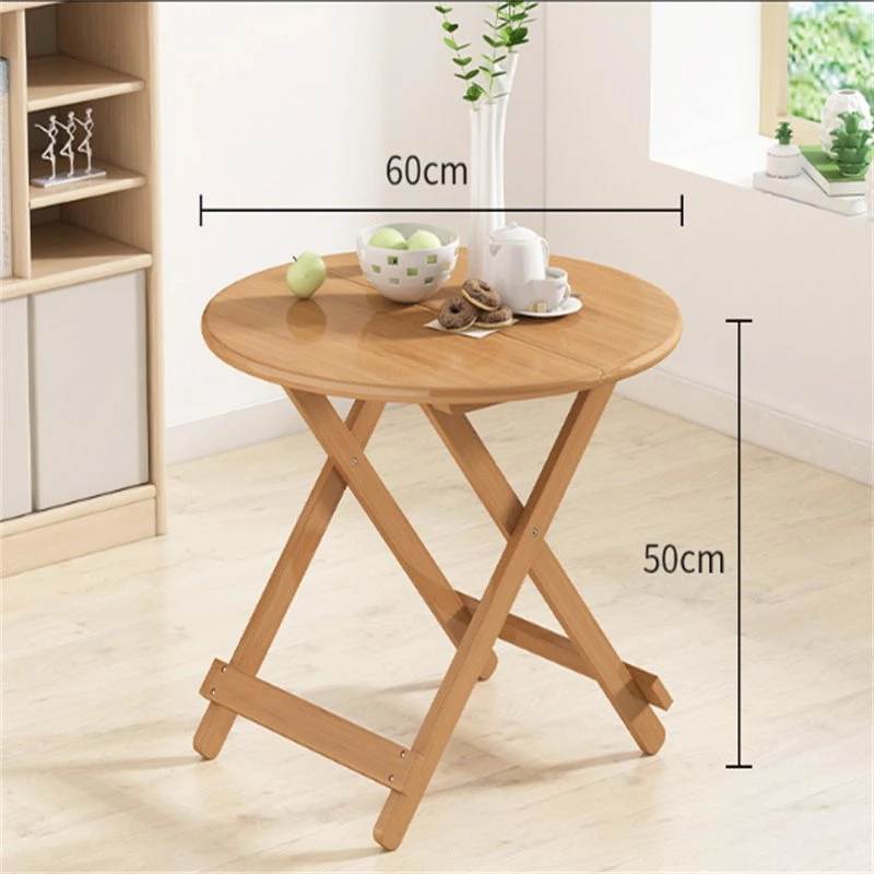 Mesa de piquenique Portátil dobrável Bamboo Round para uso ao ar livre