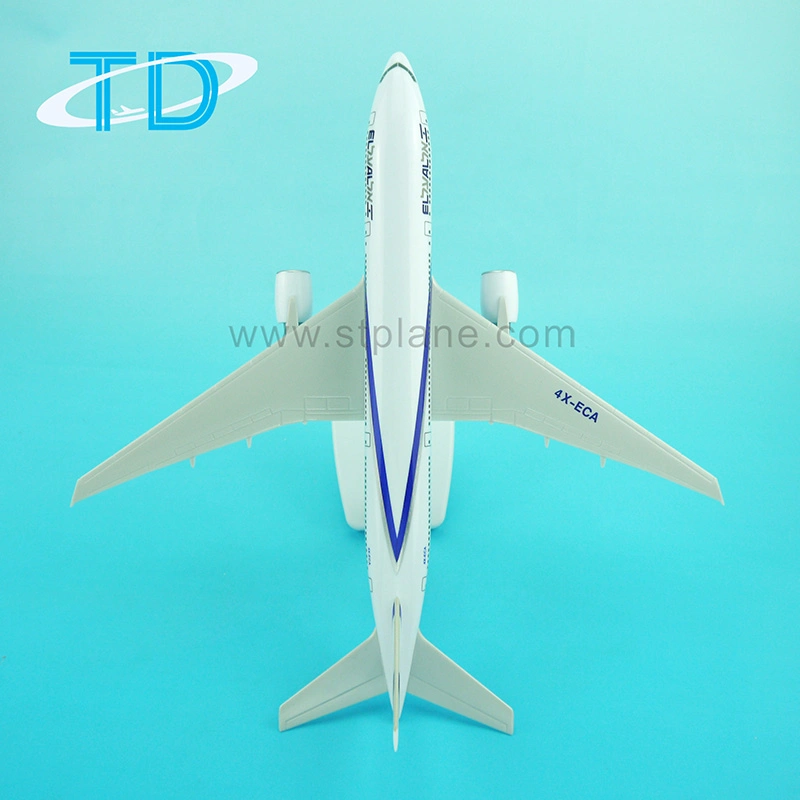 ABS Plasitc Aviation B777-200 1: 200 32cm EL Al Model Jet